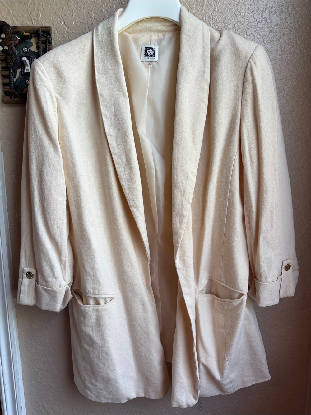Anne Klein Light Cream Women's Blazer - Picture 11 of 12